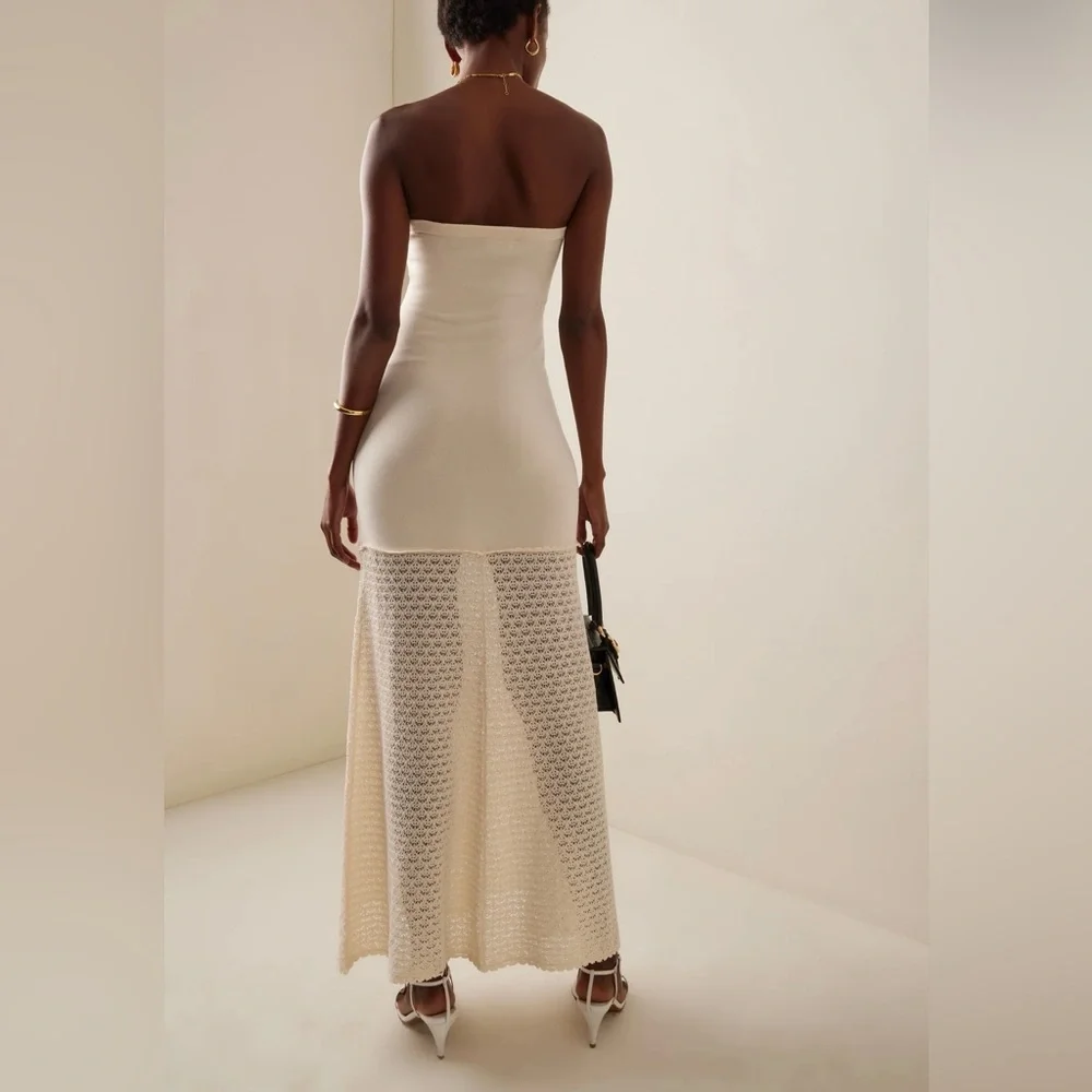 POSSE Cream Lace Maxi Dress - Picture 3 of 4